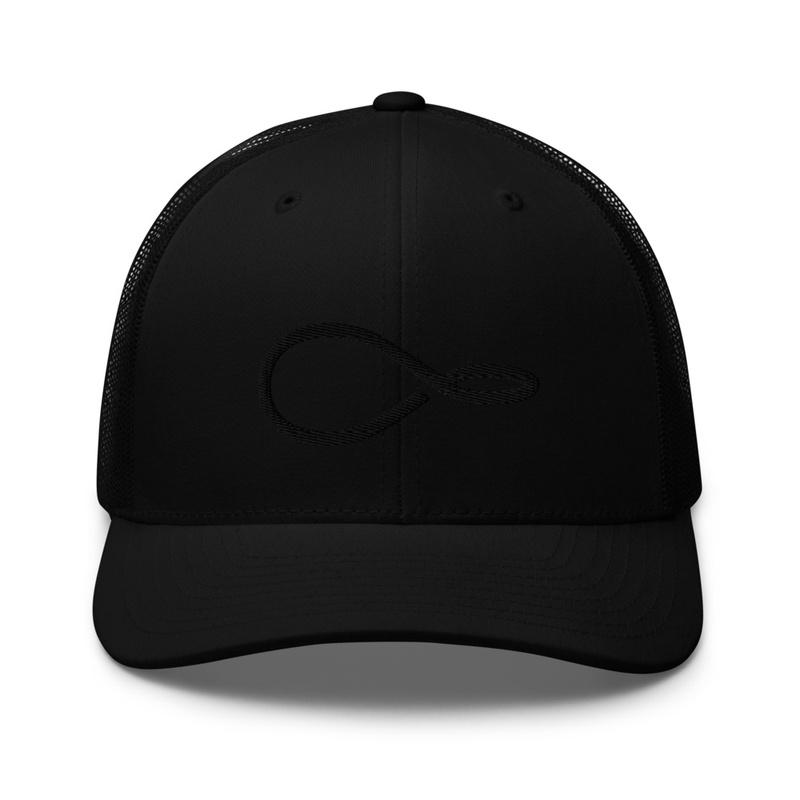 Infinity Tennis Logo All Black Trucker