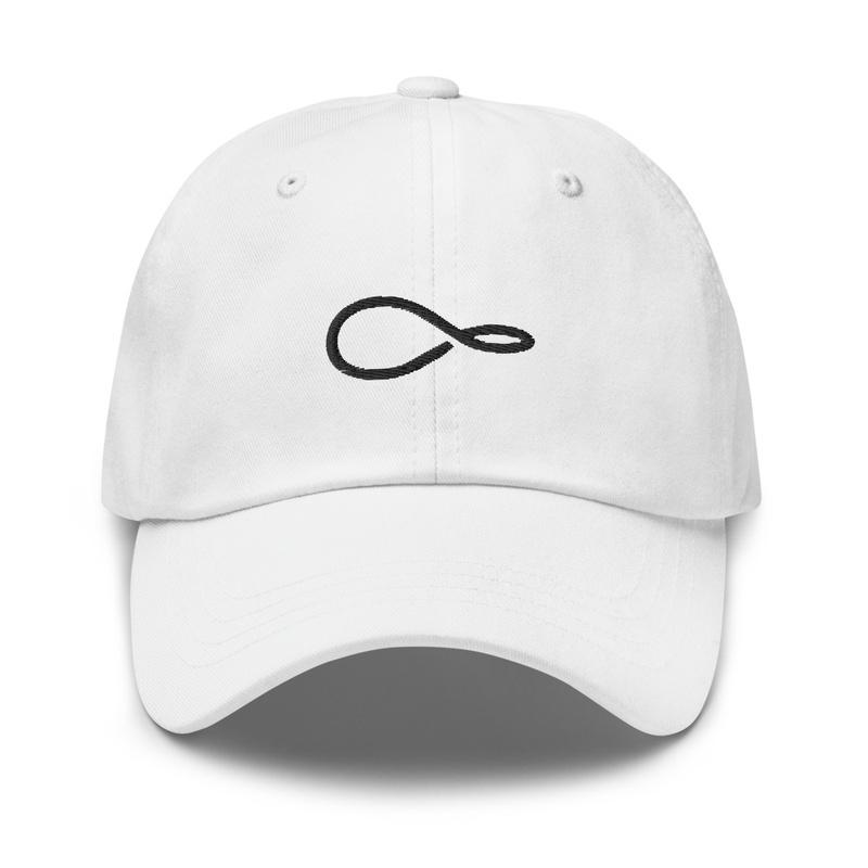 Infinity Tennis Cap White w/ Black Logo