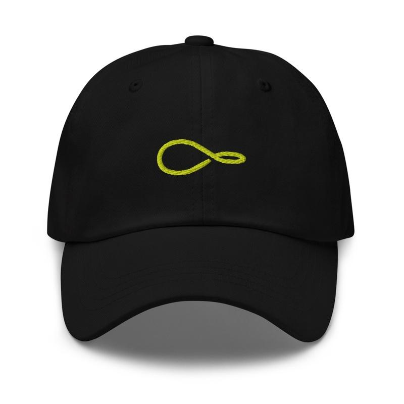 Infinity Tennis Cap Black w/ Lime Logo